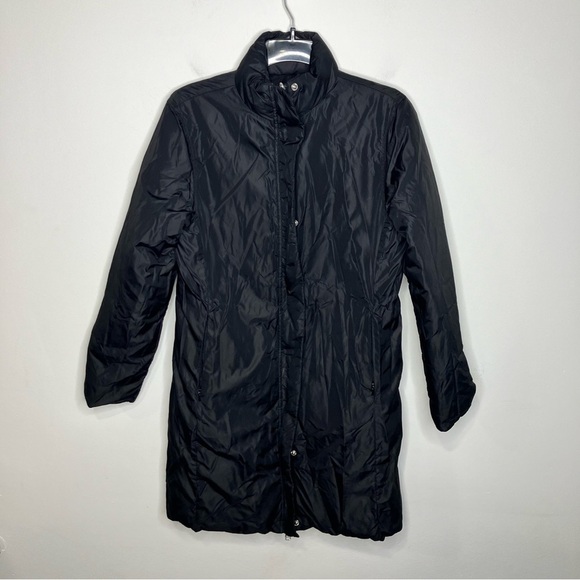 Lands End reversible goose down coat black size S (6/8) - Picture 6 of 9